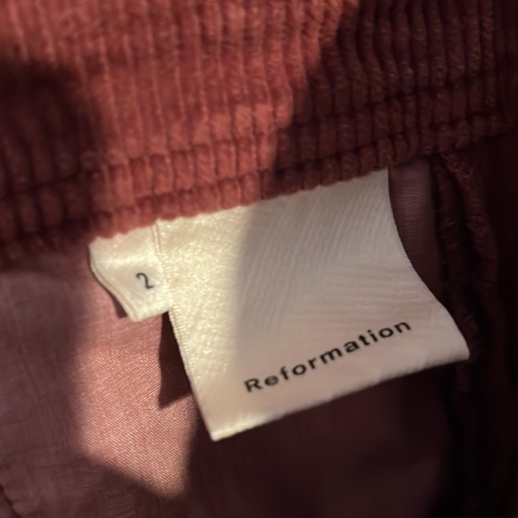Reformation Rodeo Overall Rust Corduroy Size 2 - Picture 9 of 10